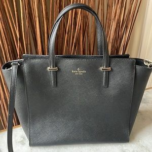 Kate Spade New York black satchel with crossbody strap